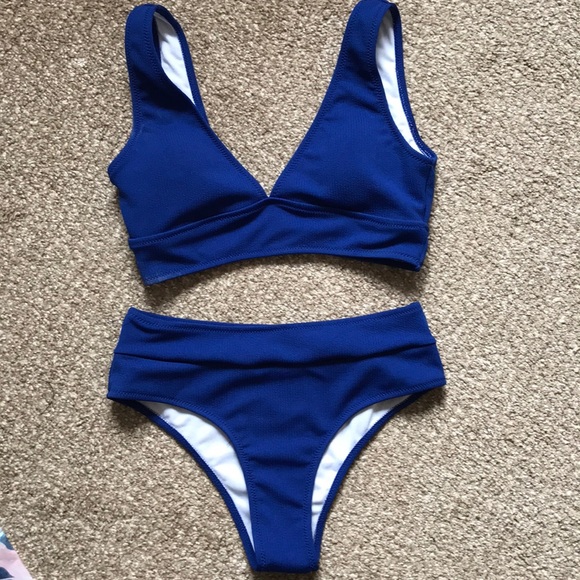 SHEIN Other - NWT Shein royal blue high-waisted bikini